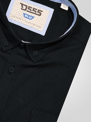 Μαύρο - D555 RICHARD Κλασικό πουκάμισο Oxford με Μακρύ μανίκι και κουμπιά και τσέπη στο Στήθος - Εικόνα 9 από 9