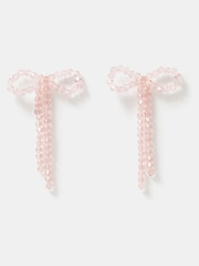 Accessorize Beaded Bow Drop Earrings - Изображение 1 2