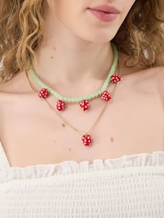 Accessorize Red Strawberry Charm Necklaces 2-Pack - Image 1 of 1