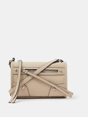 Accessorize Cream Faux Leather Crossbody Bag - Image 1 of 3