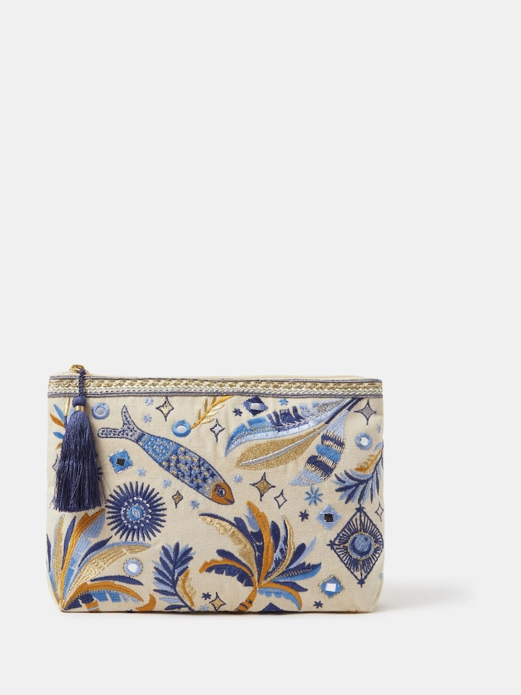 Accessorize Embroidered Tropical Fish Pouch - 画像 1 / 2