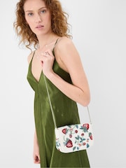 Accessorize Red Strawberry Beaded Crossbody Bag - Image 3 of 3