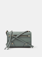 Accessorize Blue Faux Leather Crossbody Bag - Image 1 of 3