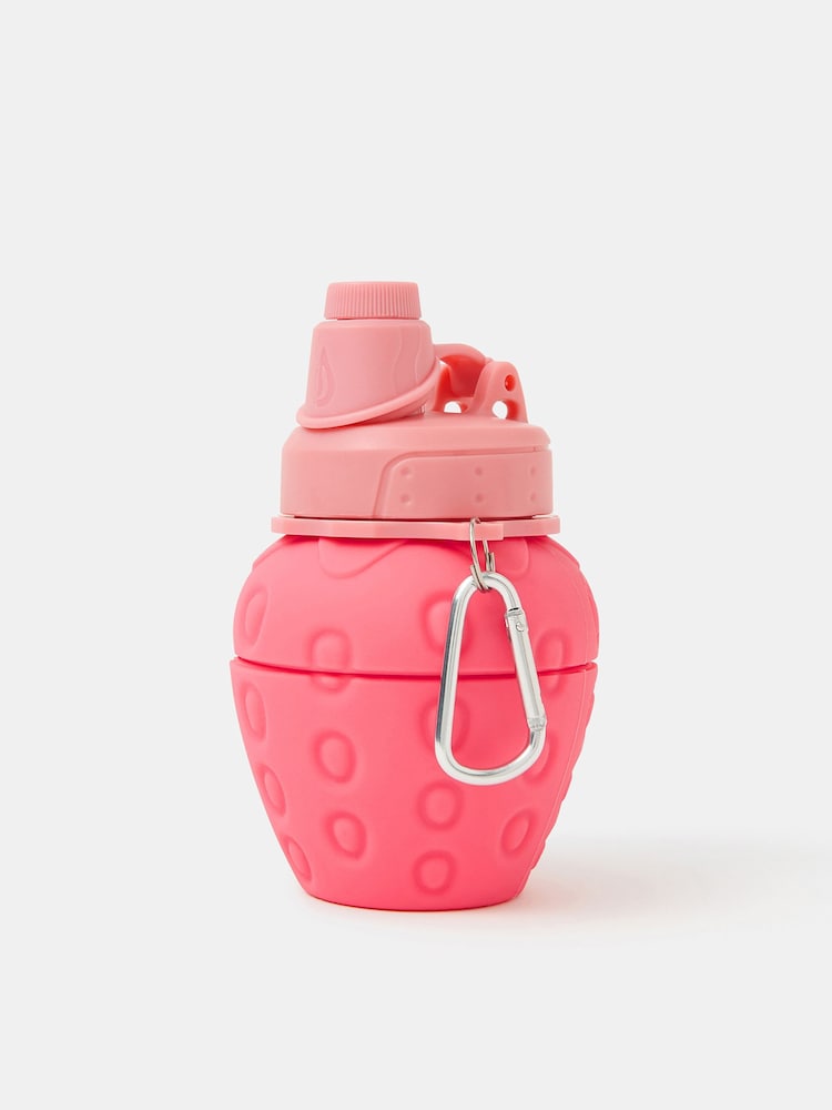 Angels By Accessorize Pink Girls Collapsible Strawberry Water Bottle - Image 3 of 3