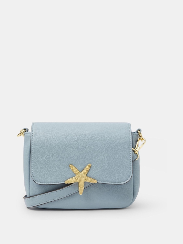 Accessorize Blue Starfish Crossbody Bag - Image 1 of 3