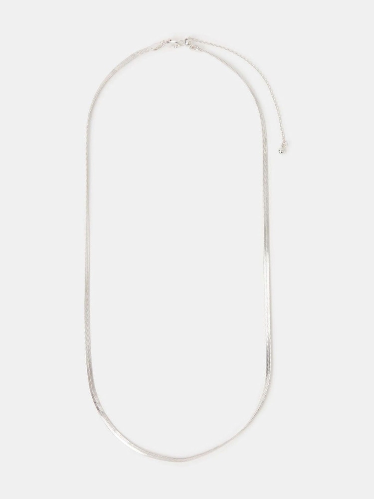 Accessorize Silver Sterling Silver-Plated Omega Chain Necklace - Image 1 of 2 Accessorize Silver Sterling Silver-Plated Omega Chain Necklace - Image 1 of 2