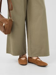 Accessorize Faux Suede Mary Jane Ballet Flats - Εικόνα 1 από 3