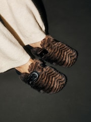 Rockett St George Animal Print Footbed Mule Slippers - Image 1 of 3
