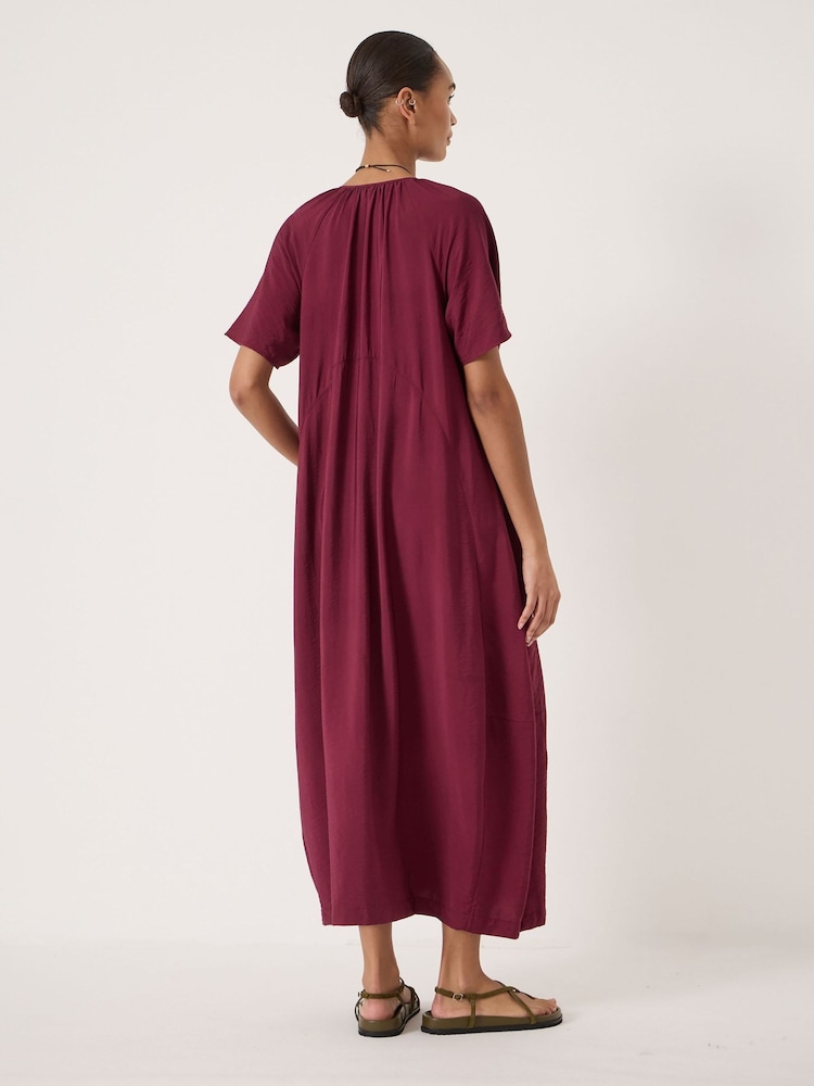 short sleeve tank dress Hush Liddie Short Sleeve Barrel Tank Dress in Maroon Red at Nordstrom, Size Small/medium