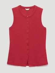 Hush Red Ayana Button Ribbed Vest - Image 5 of 5