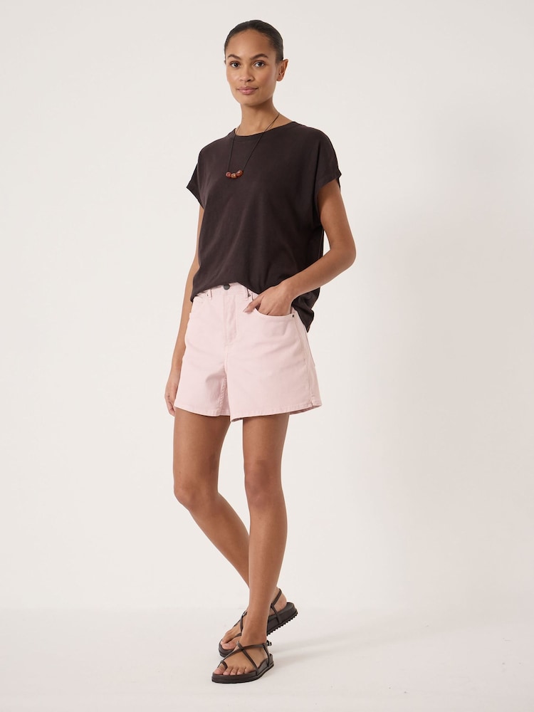 Hush Pink Essential Denim Stretch Shorts - Image 2 of 5