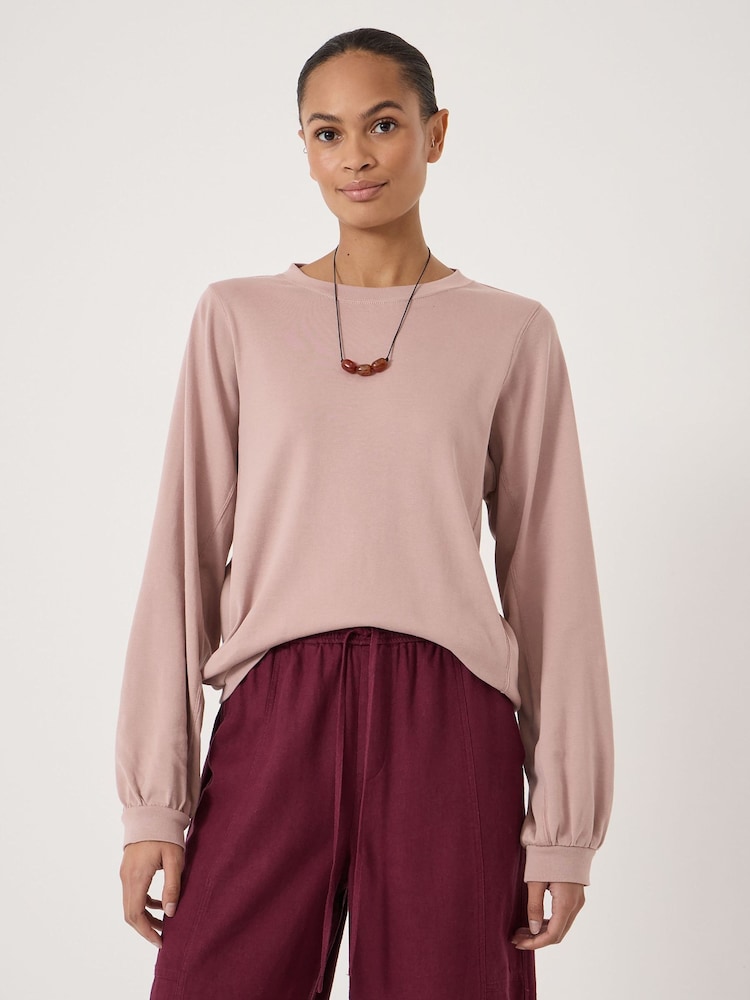 Hush חולצת כותנה עם עיטור נפוח בחפתים, דגם Elodie - תמונה 1 מתוך 5