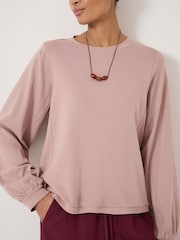 Hush חולצת כותנה עם עיטור נפוח בחפתים, דגם Elodie - תמונה 4 מתוך 5