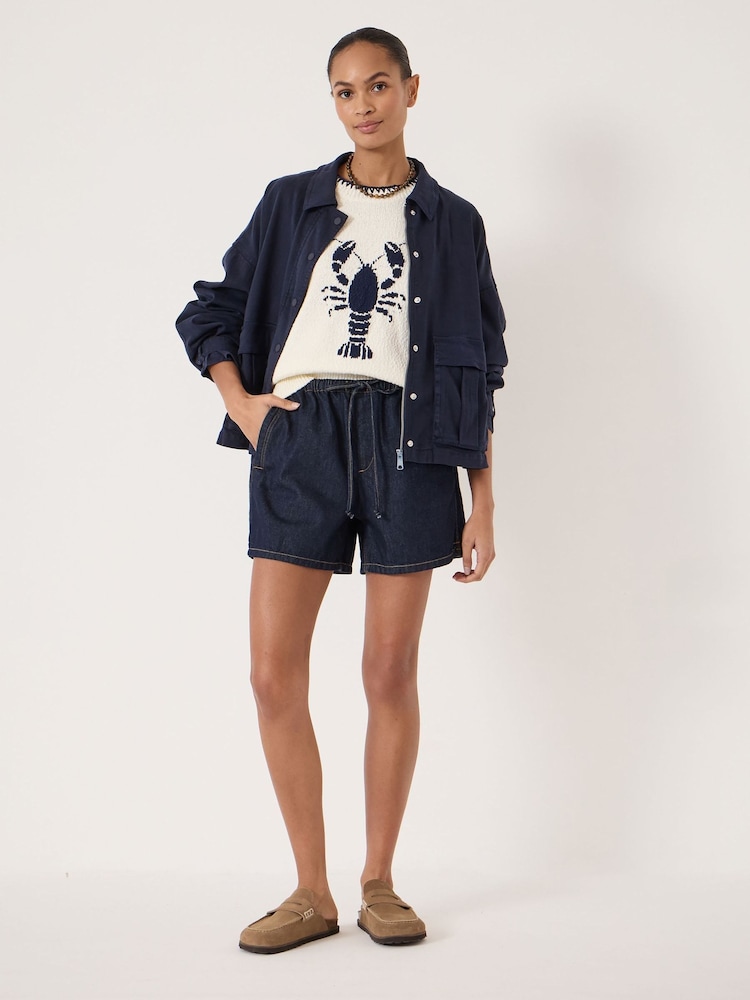 Blau - Hush Betty Denim Pull On Shorts - Bild 1 von 5