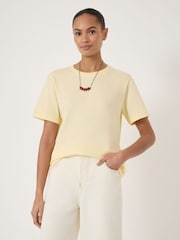 Hush Yellow Rosie Regular Fit Cotton T-Shirt - Image 1 of 5