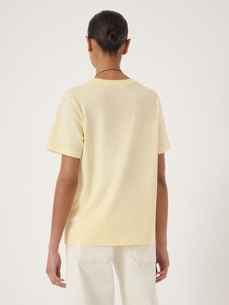 Hush Yellow Rosie Regular Fit Cotton T-Shirt - Image 2 of 5