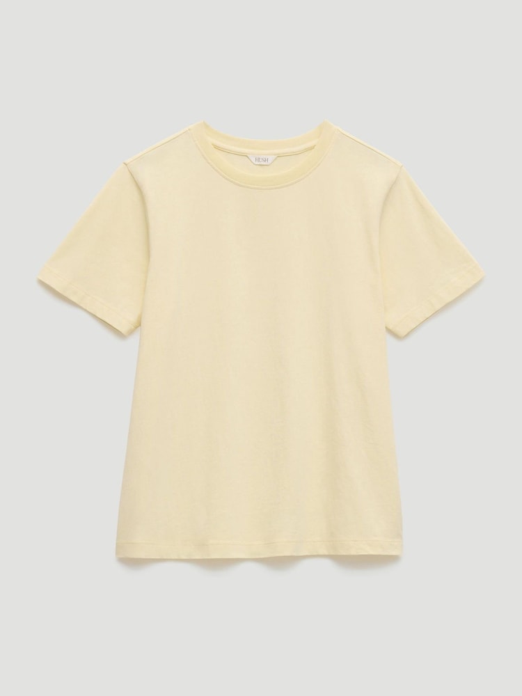 Hush Yellow Rosie Regular Fit Cotton T-Shirt - Image 5 of 5