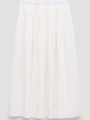 Hush White Maddie Pleated Cotton Voile Midi Skirt - Image 5 of 5