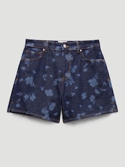 Hush Brown Floral Print Essential Denim Shorts - Image 7 of 7