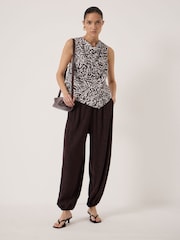 Hush Brown Estie Cowl Neck Shell Top - Image 2 of 5