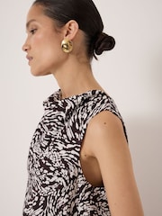 Hush Brown Estie Cowl Neck Shell Top - Image 4 of 5