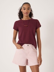 Hush Slim Fit Slub Cotton Crew T-Shirt - Bild 1 von 5