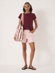 Hush Slim Fit Slub Cotton Crew T-Shirt - Bild 2 von 5