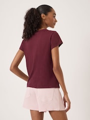 Hush Slim Fit Slub Cotton Crew T-Shirt - Bild 3 von 5