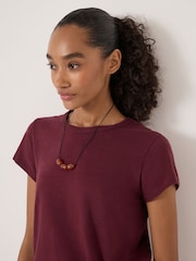 Hush Slim Fit Slub Cotton Crew T-Shirt - Bild 4 von 5