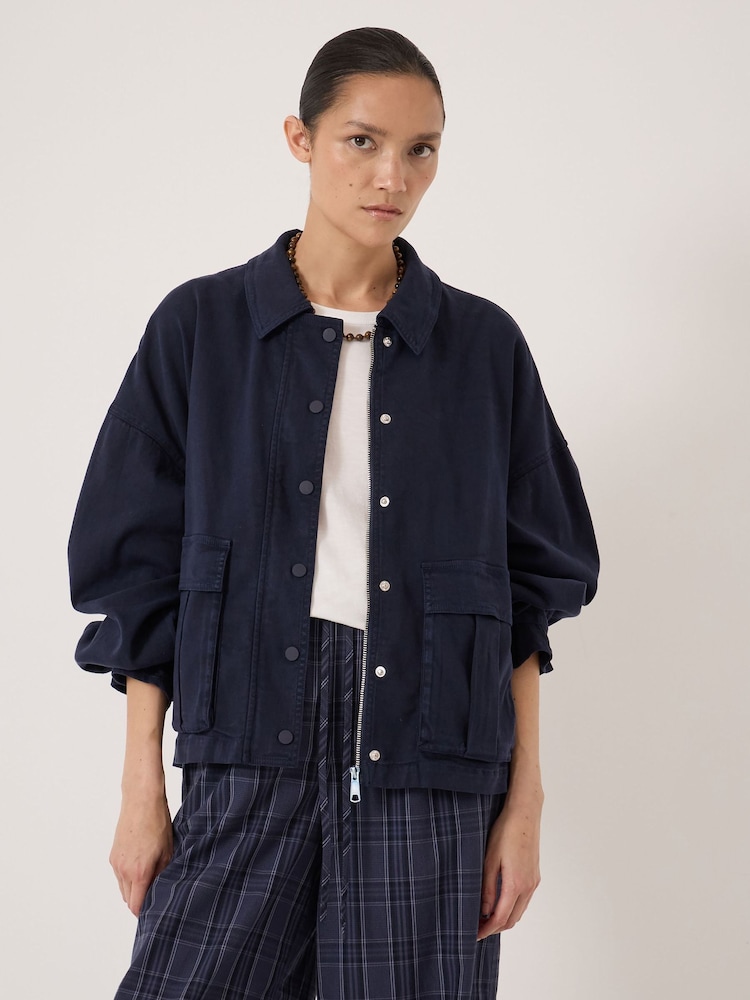 Синий - Hush Melinda Utility Collar Jacket - Изображение 1 7 Синий - Hush Melinda Utility Collar Jacket - Изображение 1 7