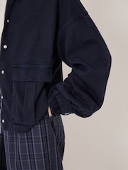 Синий - Hush Melinda Utility Collar Jacket - Изображение 4 7