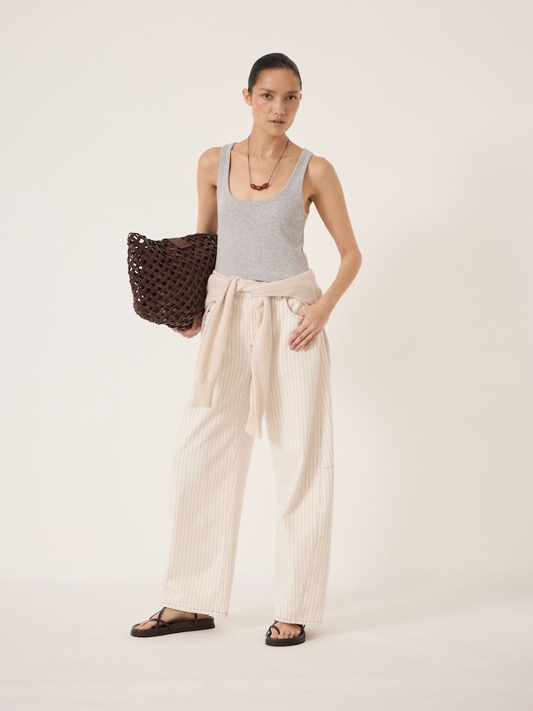 Hush Bree Stripe Horseshoe Barrel Leg Jeans - Bild 1 von 5