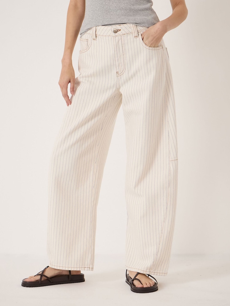 Hush Bree Stripe Horseshoe Barrel Leg Jeans - Bild 2 von 5