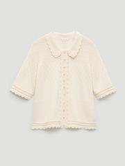 Hush Natural Pointelle Cotton Cardigan - Image 5 of 5