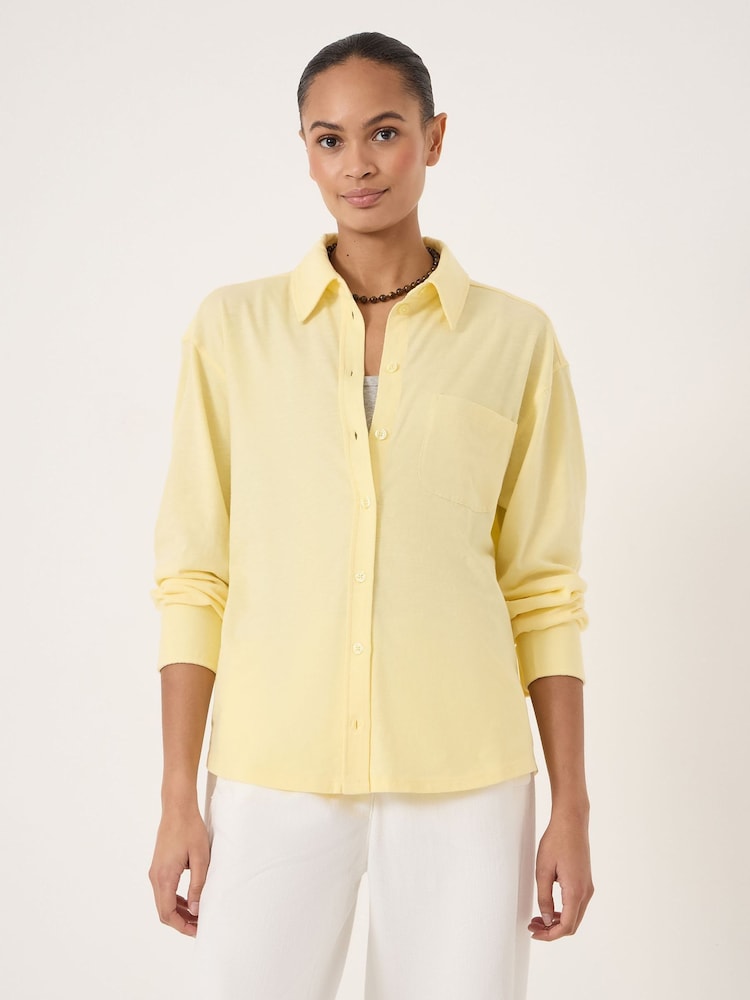 Hush Yellow Jersey Slub Shirt - Image 1 of 5 Hush Yellow Jersey Slub Shirt - Image 1 of 5