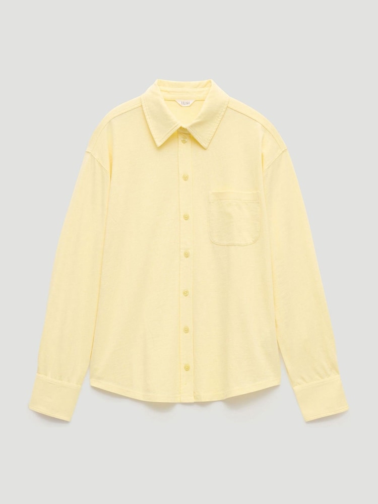Hush Yellow Jersey Slub Shirt - Image 5 of 5 Hush Yellow Jersey Slub Shirt - Image 5 of 5