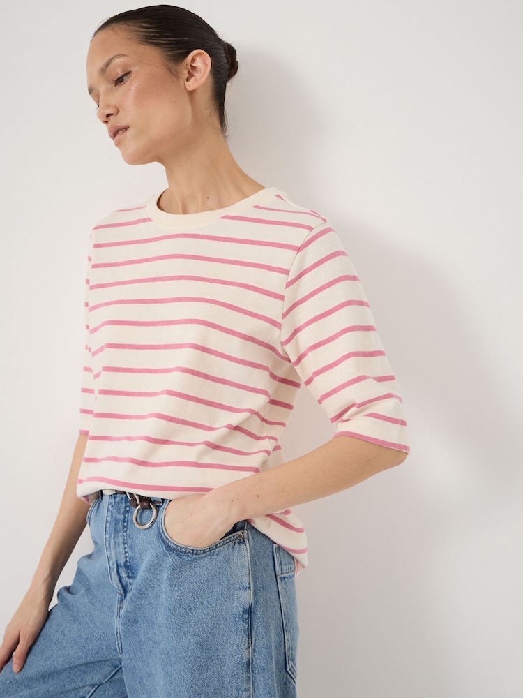 Hush Pink Sora Striped Relaxed T-Shirt - Image 2 of 5