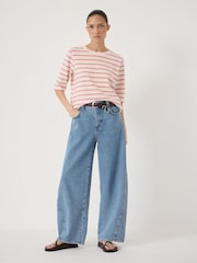 Hush Pink Sora Striped Relaxed T-Shirt - Image 4 of 5