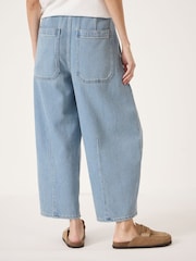 Hush Blue Supersoft Jackson Barrel Leg Jeans - Image 3 of 5