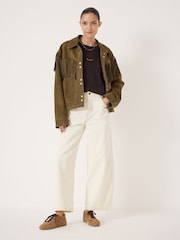 Hush Green Oona Fringe Suede Jacket - Image 2 of 6