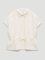 Hush White Mirai Linen Short Sleeve Shirt - Image 6 of 6