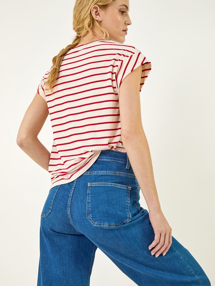 Roman Red Soft Touch Jersey Stripe T-Shirt - Image 1 of 5