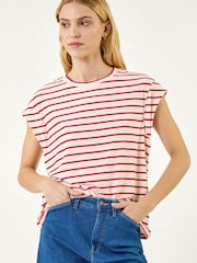 Roman Red Soft Touch Jersey Stripe T-Shirt - Image 4 of 5