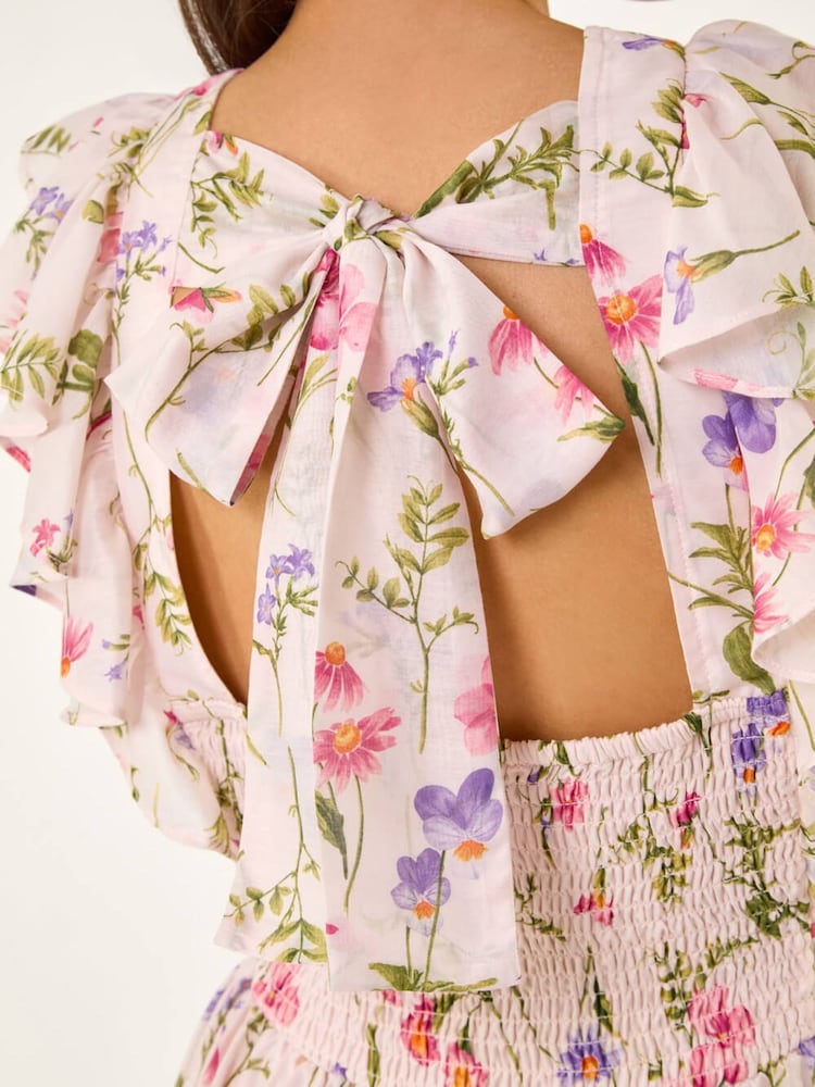 Roman Pink Border Frill Dress - Image 5 of 5