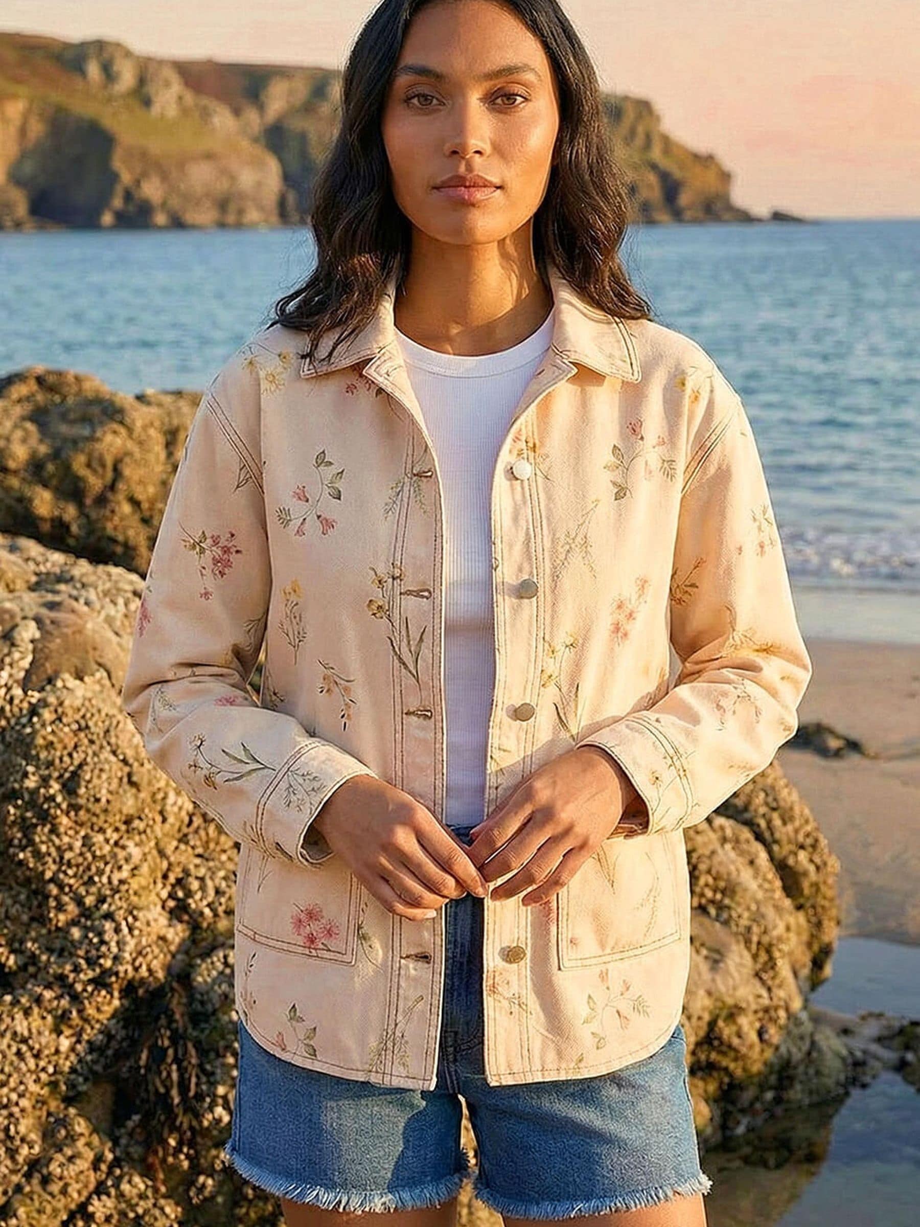 ジャケット・アウター Tostalgic Clothing denim jacket floral ジャケット・アウター Tostalgic floral denim jacket / floralの通販