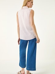 Roman Red Polka Dot Button Blouse - Image 3 of 5