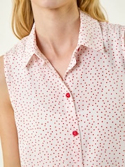 Roman Red Polka Dot Button Blouse - Image 5 of 5