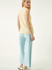 Roman Yellow Flower Button Detail Knit Vest - Image 3 of 5