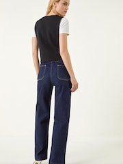 Roman Black Rose Button Knitted Waist Coat - Image 3 of 5