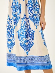 Roman Border Print Puff Dress - Εικόνα 5 από 5